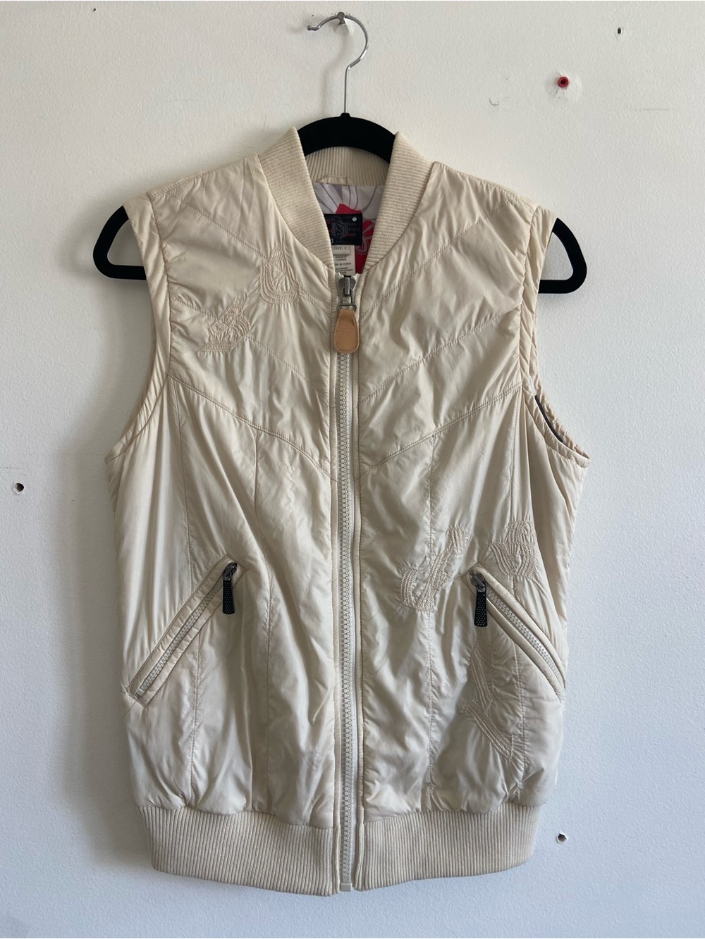 Diesel Vintage Quilted Vest Colorful Lining with Rock & Roll 90's Y2K Streetwear